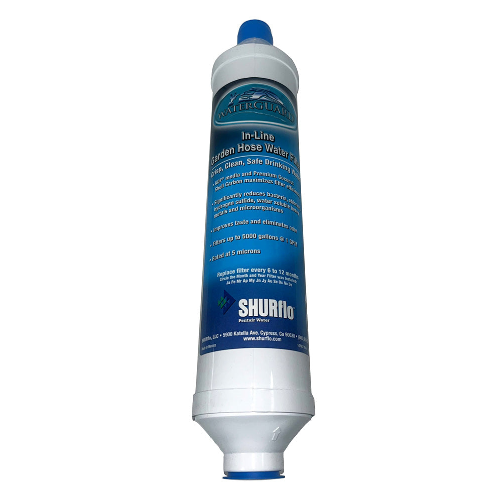 Shurflo by Pentair Quad-Stage Bacteriostatic KDF/Carbon In-Line City Water Entry Filter