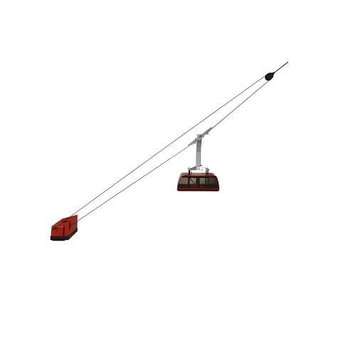 Ski Lift Cableway & Cabin - Red