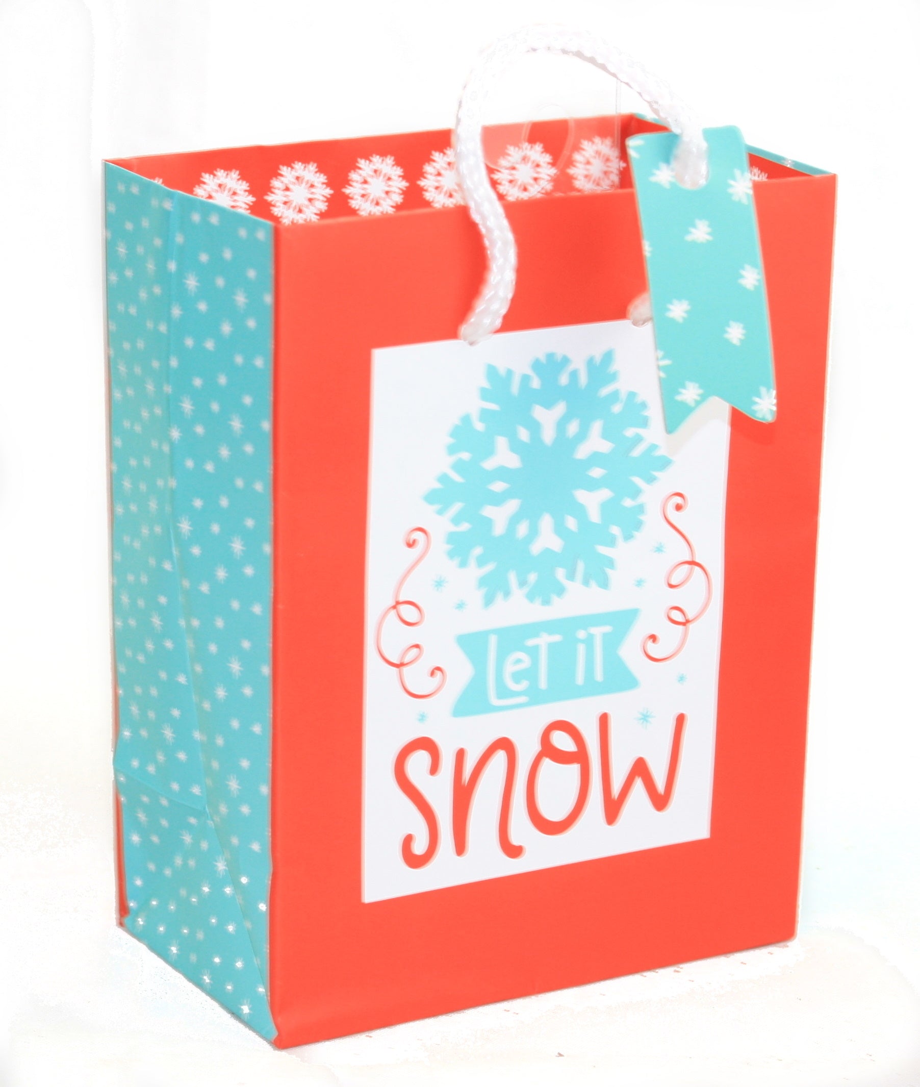 Small Lettering Gift Bag - Let It Snow