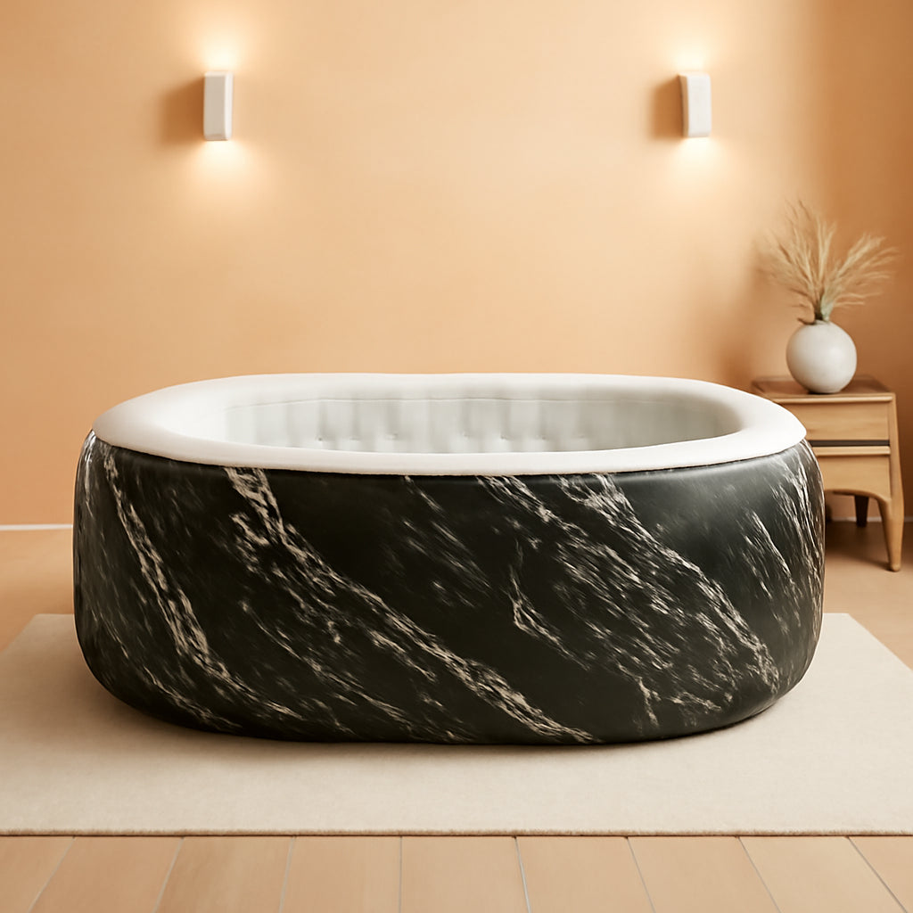 Smart App Controlled LED Square Hot Tub For 4 To 6 People