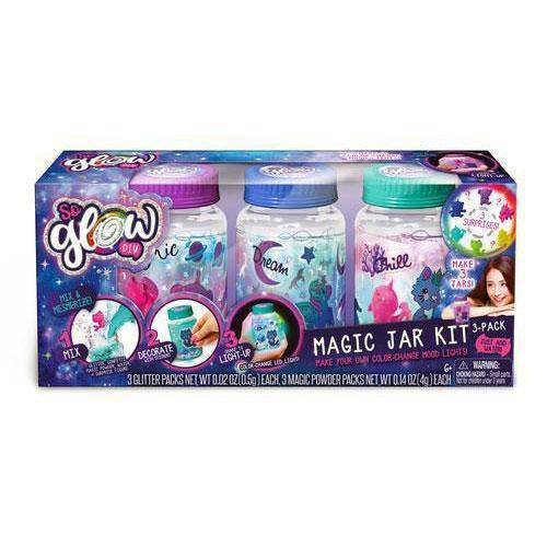 So Glow DIY 3 Pack Mini Glow Jars - Fun Creative Light Kit for Kids