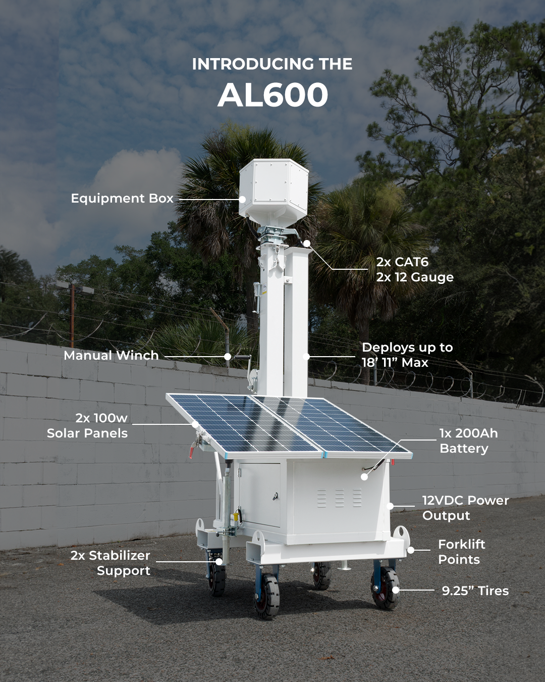 Solar Powered Mobile Cart Al600