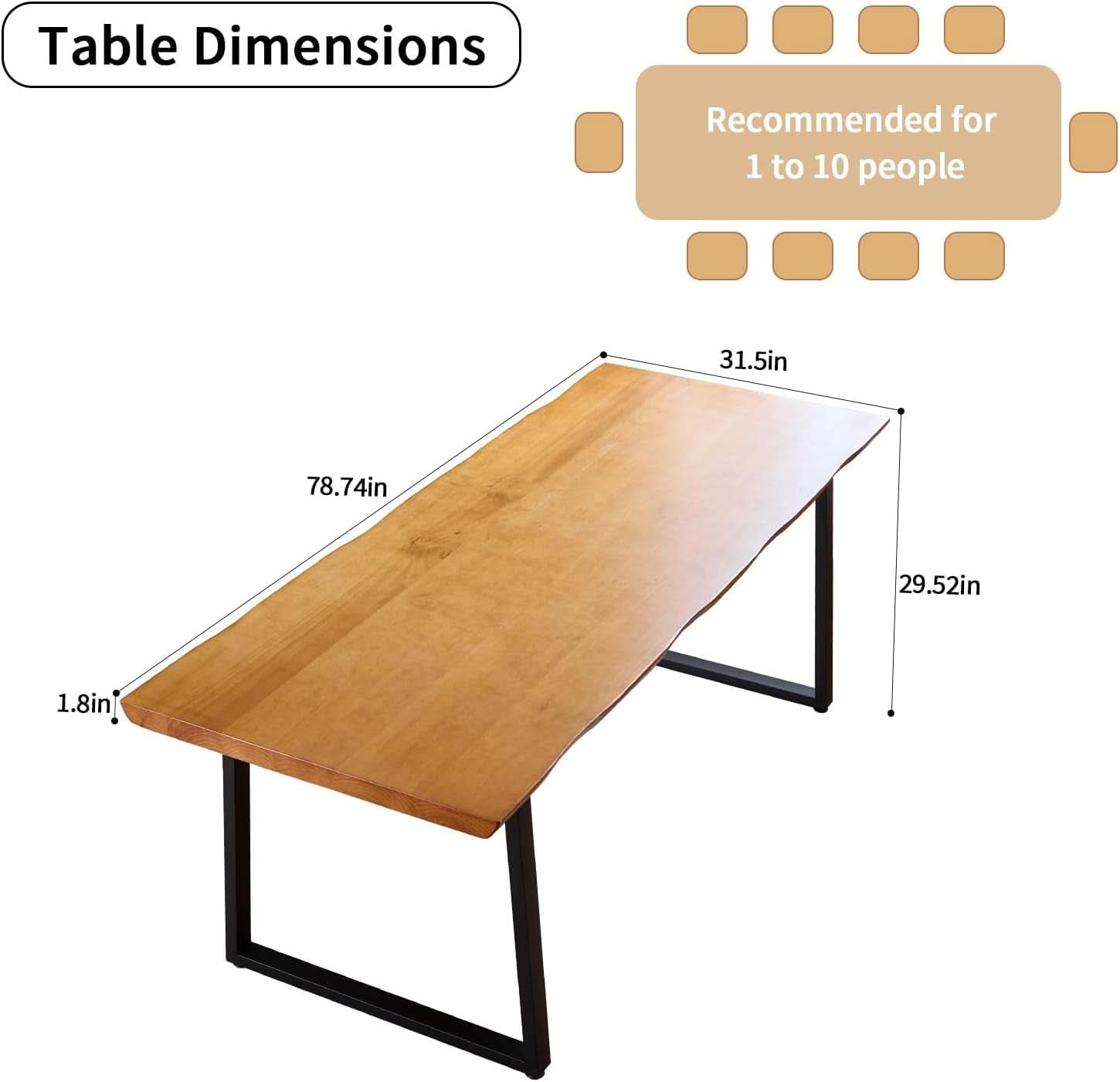 Solid Wood Administrative Desk 78In Dark Yellow Rustic Office Desk