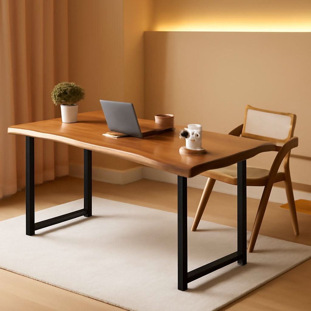 Solid Wood Desk For Restaurant And Office 62 Inch Brown