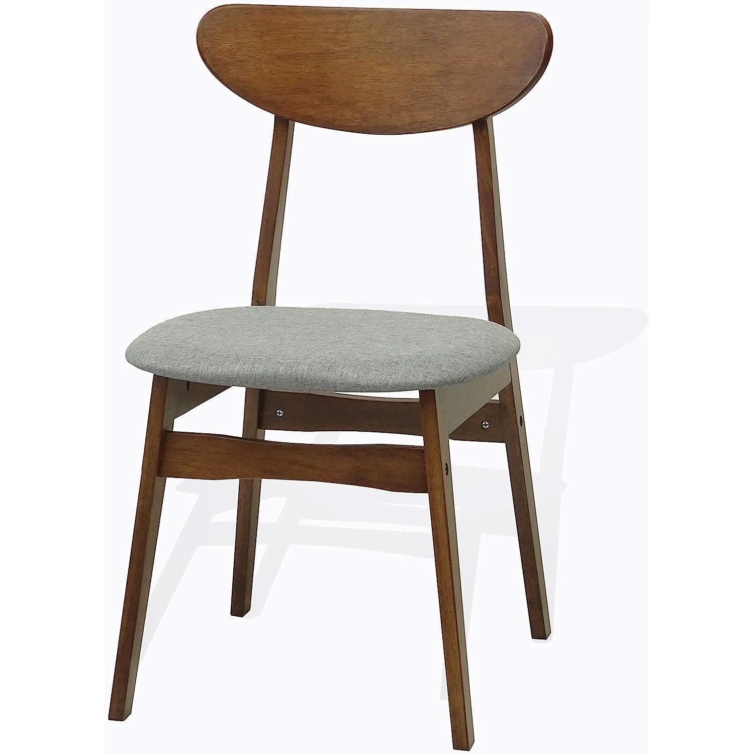 Solid Wood Dining Table And Chairs Set Brown Casual