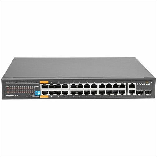 SolidConnect SC28 24-Port PoE+ Gigabit Unmanaged Switch for SMB Networks
