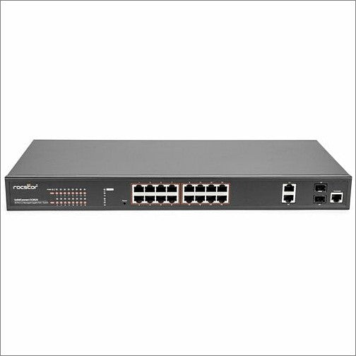 SolidConnect SCM20 16-Port PoE+ Gigabit L2 Managed Switch for Business