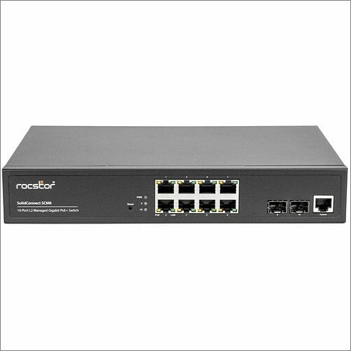 SolidConnect SCM8 8-Port PoE+ Gigabit L2 Managed Switch for SMBs