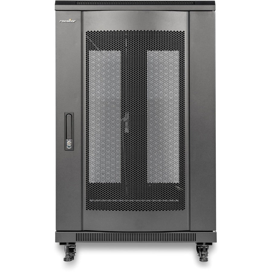 SolidRack R3106 Premium 18U Rack Enclosure Cabinet - 4-Post Adjustable Depth (6" to