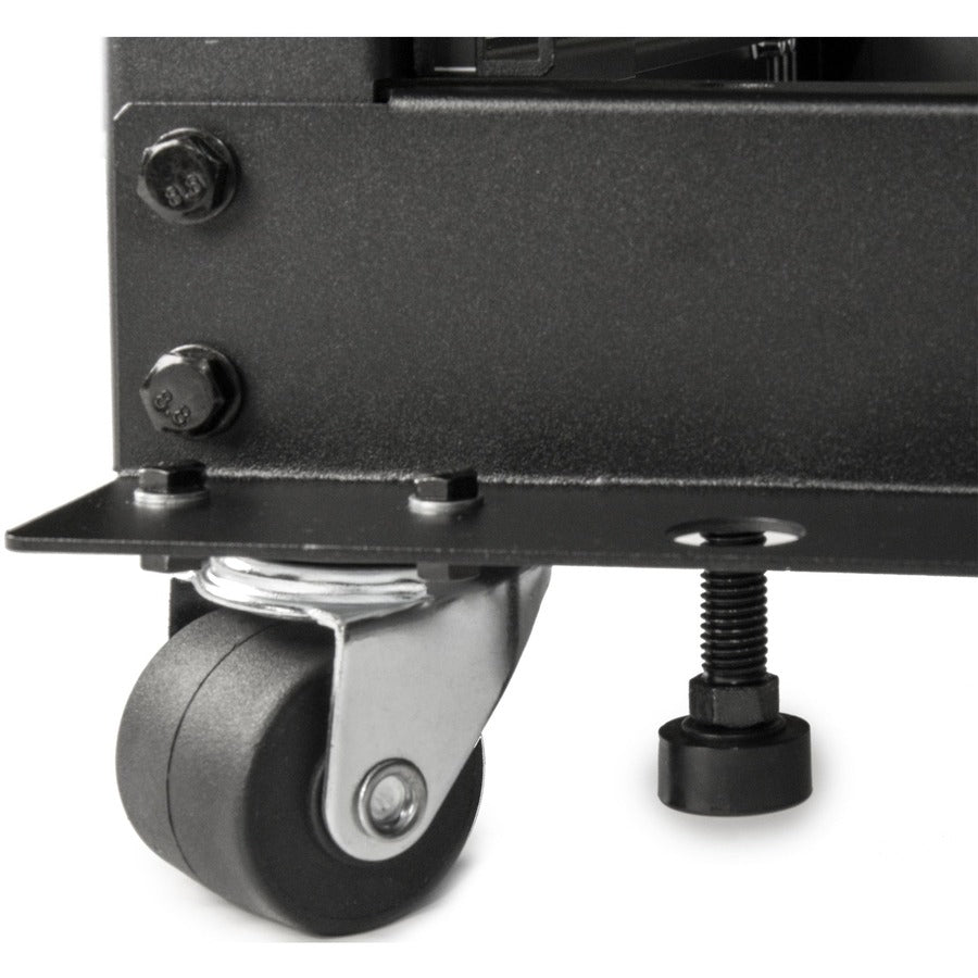 Solidrack 12U Open Frame Rack,4-Post Adjustable Depth Rack -Black