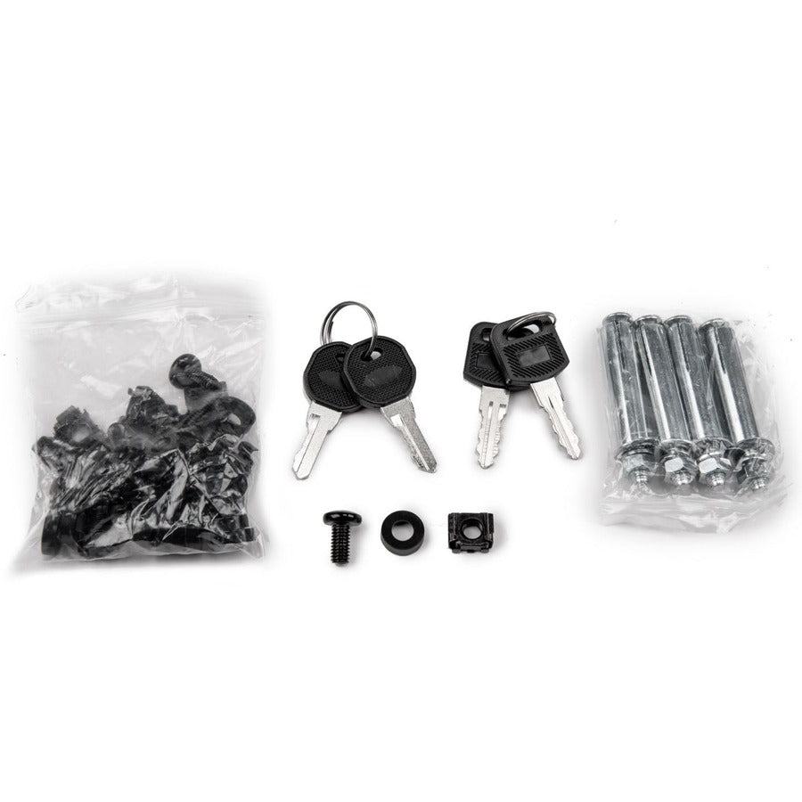 Solidrack 12U Rack Enclosure,Tempered Glass Window - Black