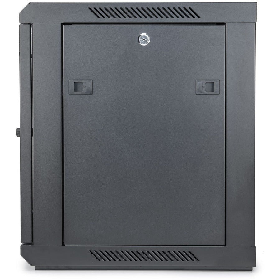 Solidrack 9U Rack Enclosure,Tempered Glass Window - Black