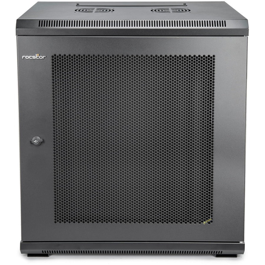 Solidrack 9U Wall Mount Rack,Vented Enclosure - Assembled -Black