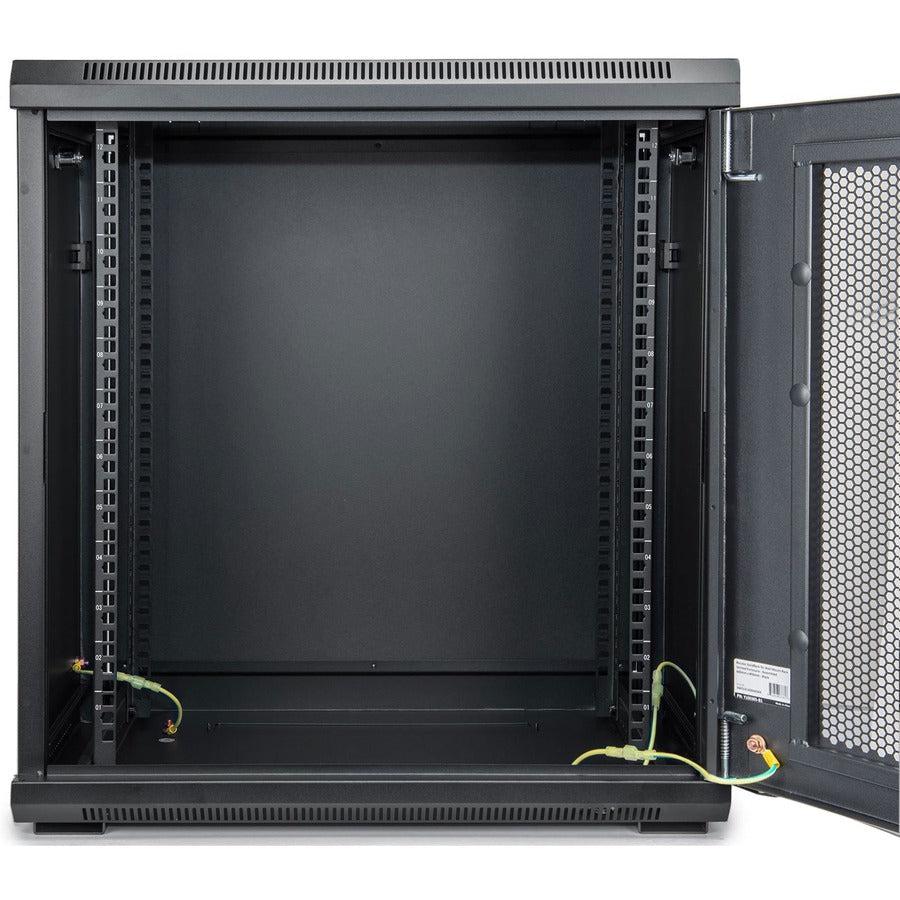 Solidrack 9U Wall Mount Rack,Vented Enclosure - Assembled -Black