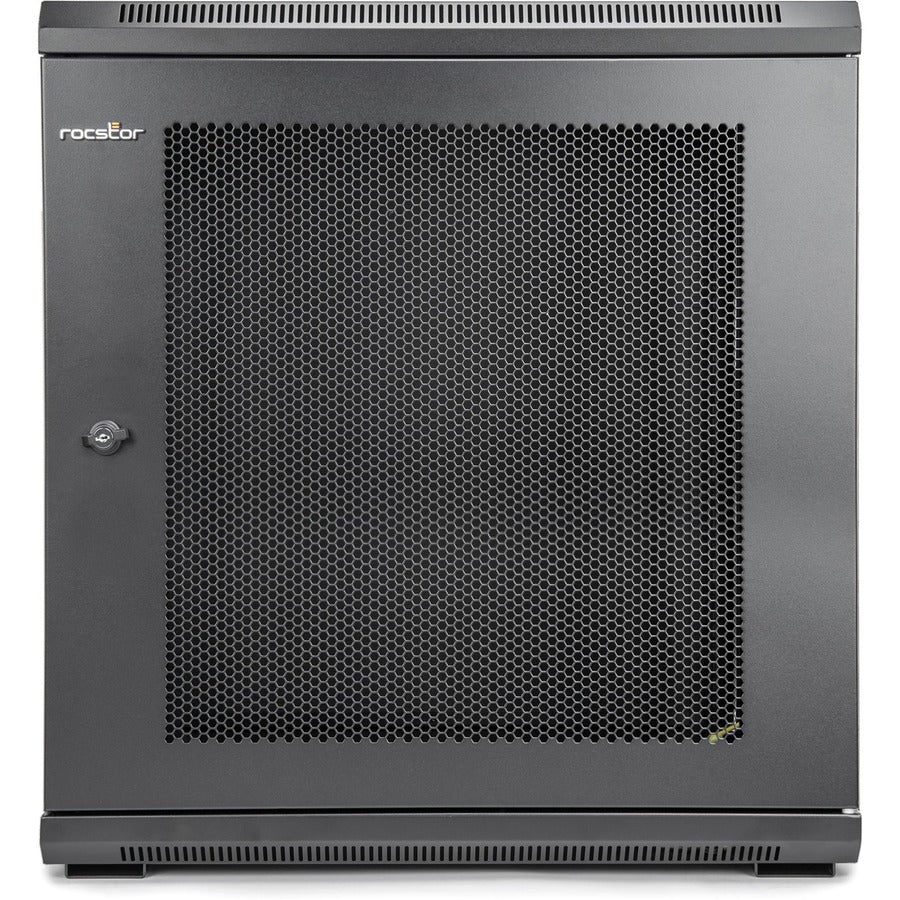 Solidrack 9U Wall Mount Rack,Vented Enclosure - Assembled -Black