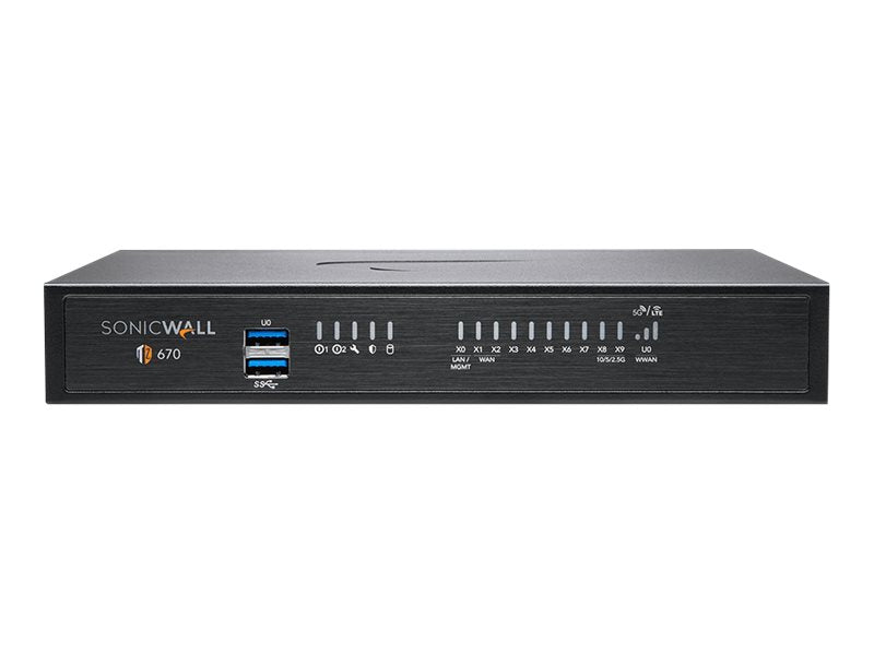 SonicWall TZ Series (Gen 7) TZ670 - Security appliance - with 3 years Essential Protection Service Suite - 10GbE -