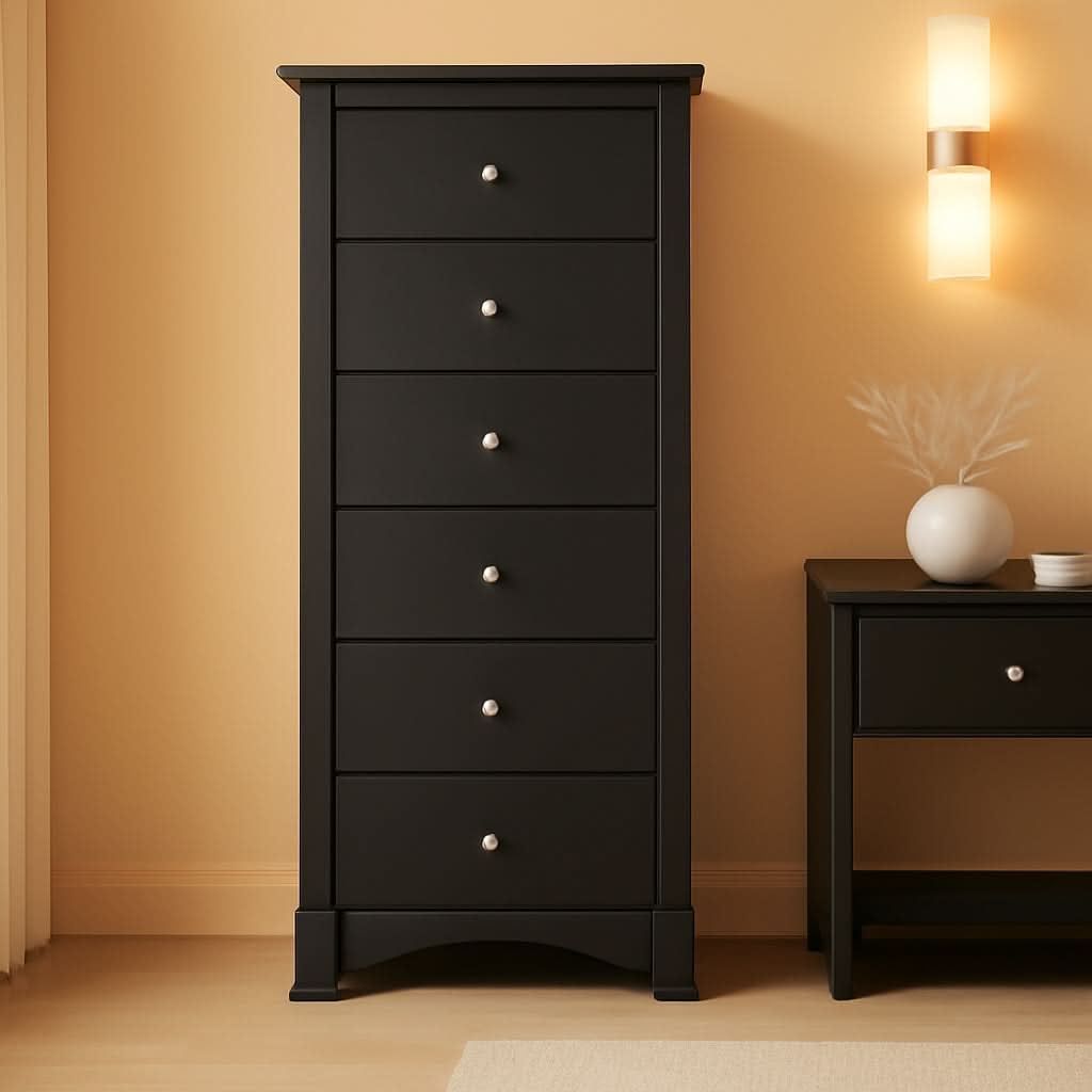 Sonoma 6 Drawer Dresser Black For Bedroom Organization