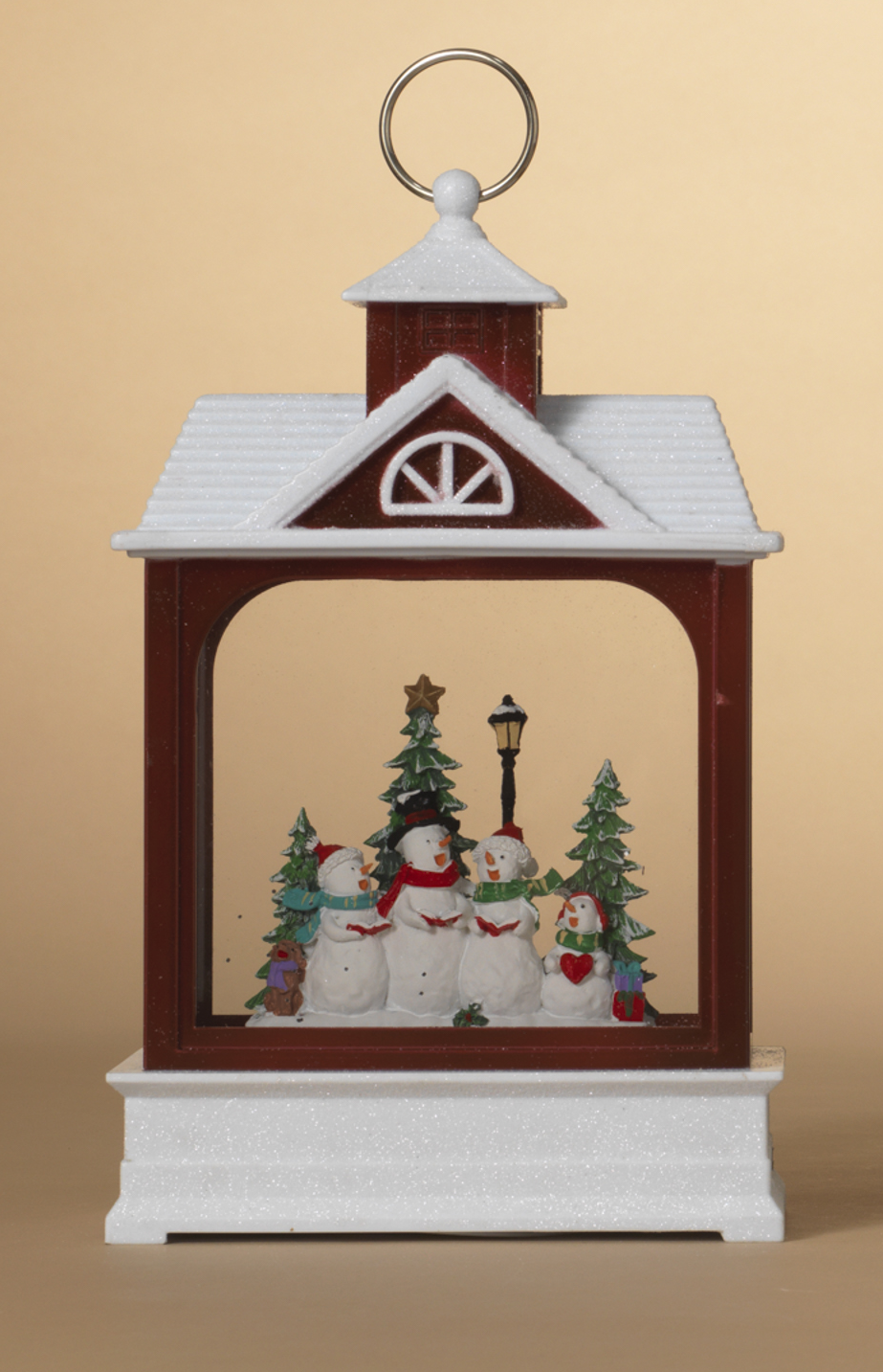 Spinning Barn Waterglobe - Snowmen