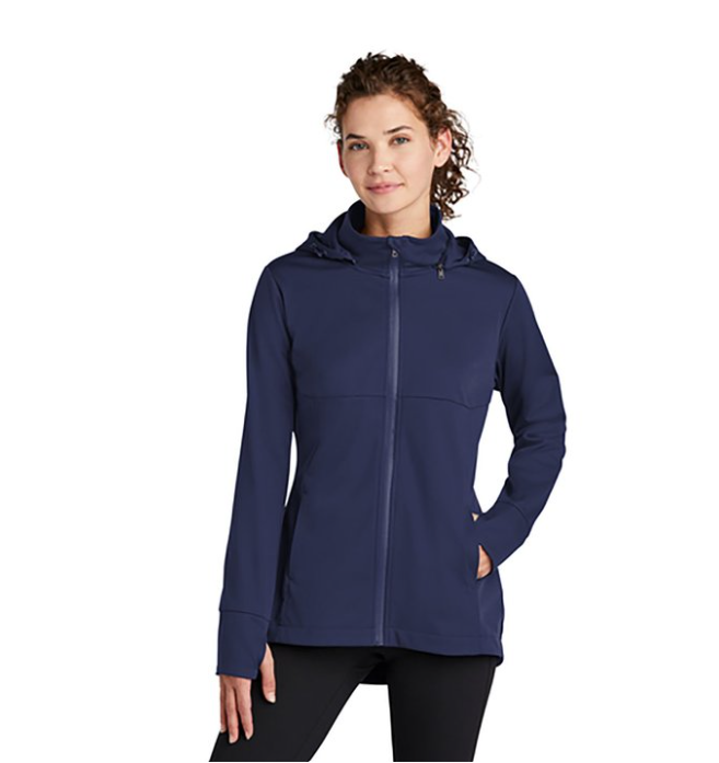 Sport-Tek® Women’s Hooded Softshell Jacket – Sleek, Stretchy, and Built for All-Weather Action