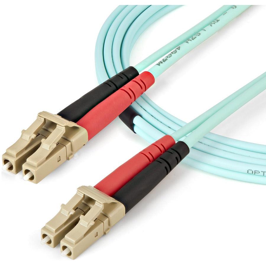 StarTech.com 25m (82ft) LC/UPC to LC/UPC OM4 Multimode Fiber Optic Cable, 50/125µm L