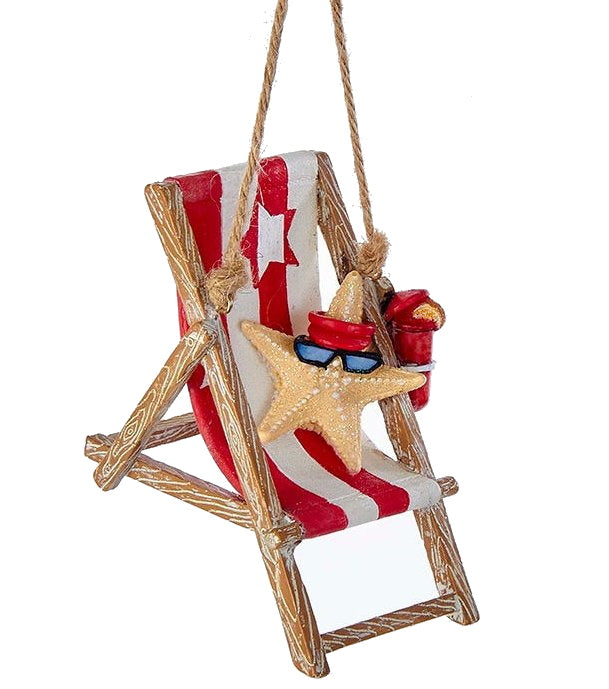 Starfish on a Beach Chair - Ornament