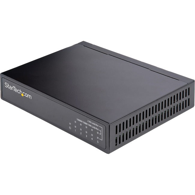 Startech.Com Unmanaged 2.5G Switch, 5 Port Gigabit Switch, 2.5Gbase-T Unmanaged Ethernet Switch, Network Switch, Desk/Wall Mount, Backwards Compatible W/ 10/100/1000Mbps Devices - 2.5 Gb Network Switch (Ds52000) - Switch - Unmanaged - 5 X 10/100/1000/2.5G