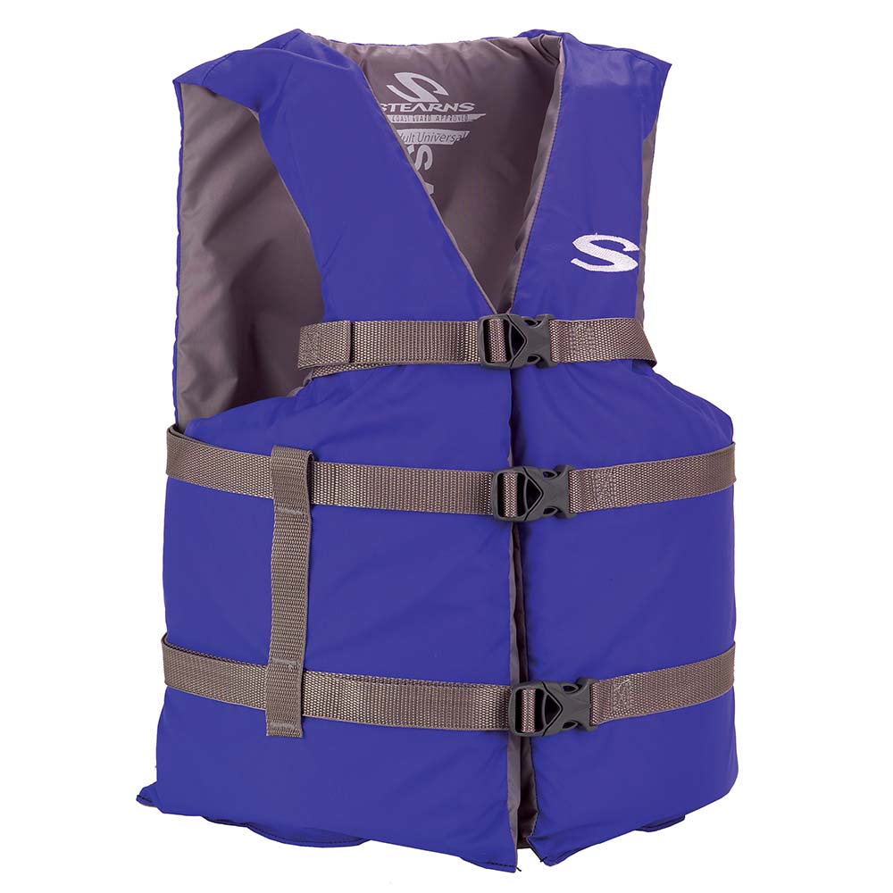 Stearns PFD 2001 Adult Boat Universal Blue Display for Adults Over 90lbs - Chest Size Of