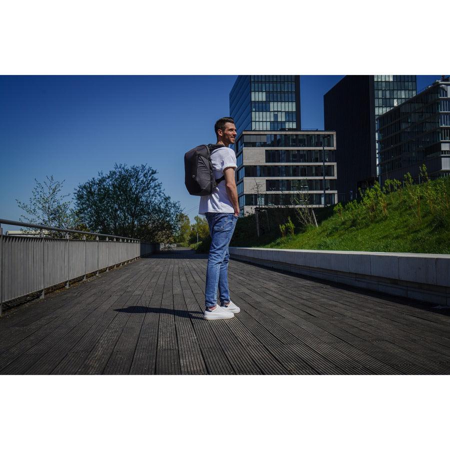 Swissdigital Design COSMO 3.0 Massage SD1514M Carrying Case (Backpack) for 15.6" to 16" Apple, Amazon iPhone iPad Notebook, MacBook Pro, Accessories, Tablet, Cell Phone, Smartphone - Gray