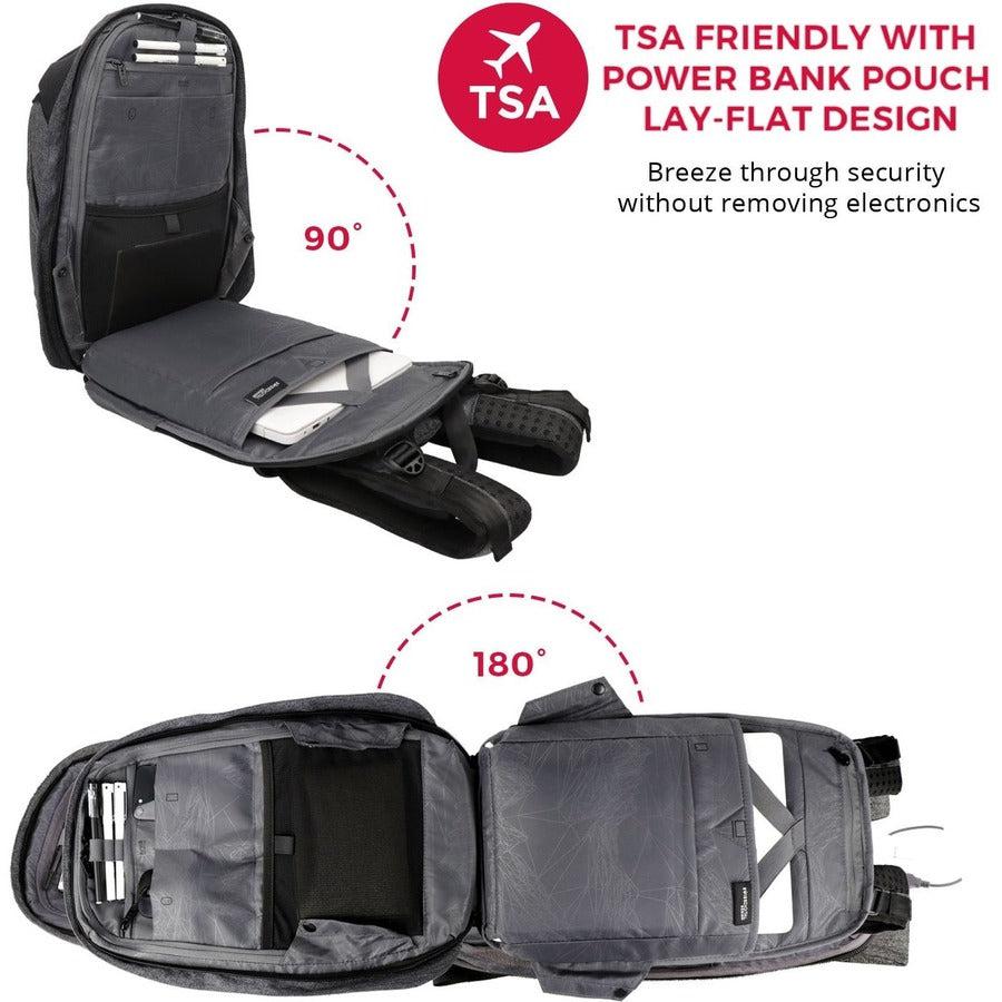 Swissdigital Design COSMO 3.0 Massage SD1514M Carrying Case (Backpack) for 15.6" to 16" Apple, Amazon iPhone iPad Notebook, MacBook Pro, Accessories, Tablet, Cell Phone, Smartphone - Gray