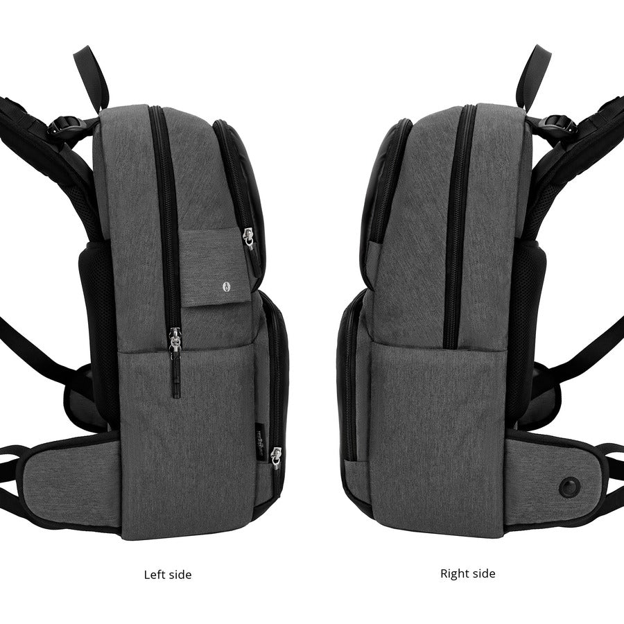 Swissdigital Design EMPERE TM SD712M-B Carrying Case (Backpack) for 15.6" to 16" Amazon, Apple iPhone iPad Notebook, MacBook, Chromebook - Black/Gray