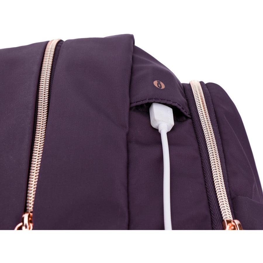 Swissdigital Design KATY ROSE F SD1006F-46 Carrying Case (Backpack) for 15.6" to 16" Apple, Amazon iPhone iPad Notebook, MacBook Pro - Purple