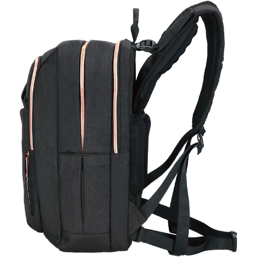 Swissdigital Design KATY ROSE SD1006M-01 Carrying Case (Backpack) for 15.6" to 16" Apple iPhone iPad Notebook, MacBook Pro - Black