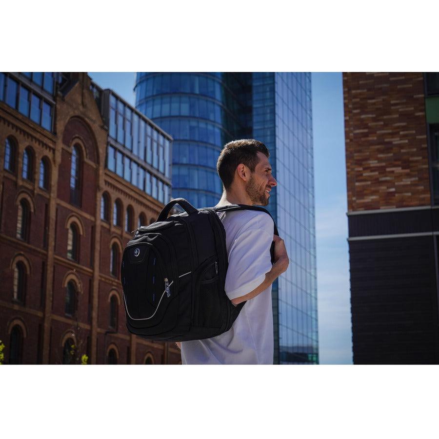 Swissdigital Design TERABYTE F J16BTF-21 Carrying Case (Backpack) for 15.6" to 16" Apple iPhone iPad MacBook Pro, Notebook - Black/Green