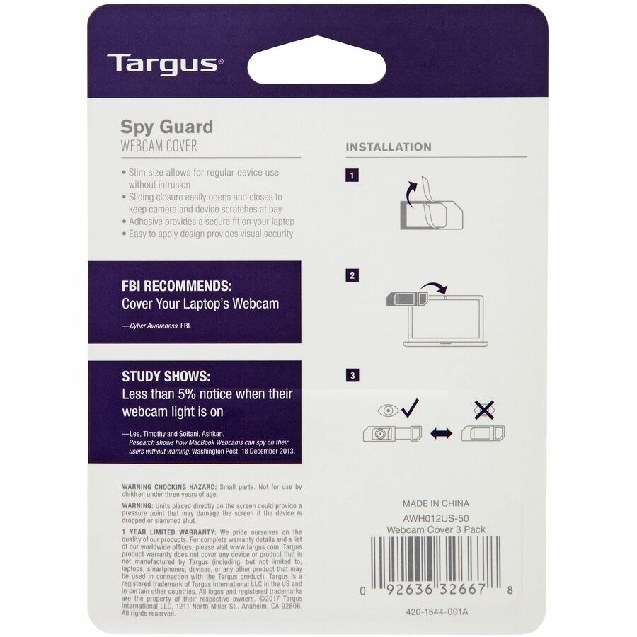Targus Awh012Bt Notebook Accessory Webcam Cover