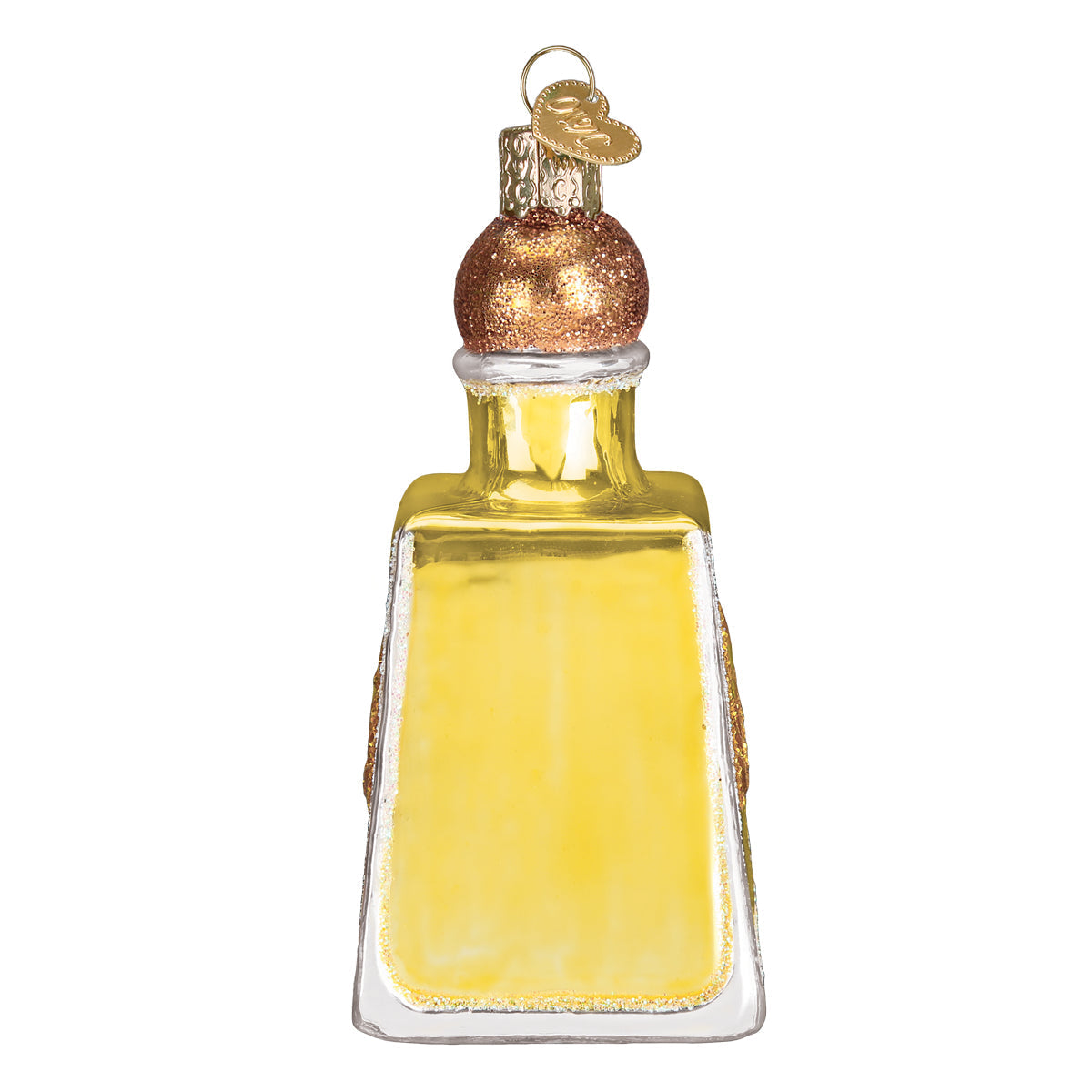 Tequila Bottle Glass Ornament