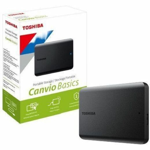 Toshiba Canvio Basics 2 TB Portable Hard Drive - External - Black