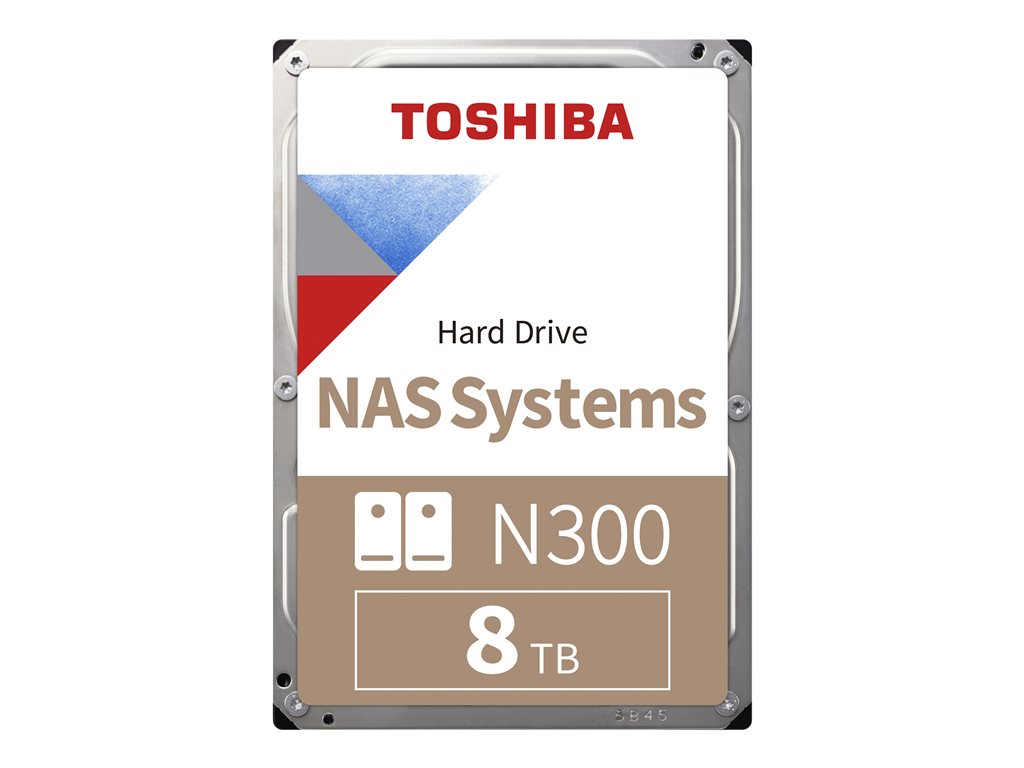 Toshiba N300 NAS - Hard drive - 8 TB - internal - 3.5 - SATA 6Gb/s - 7200 rpm - buffer: 256 MB"