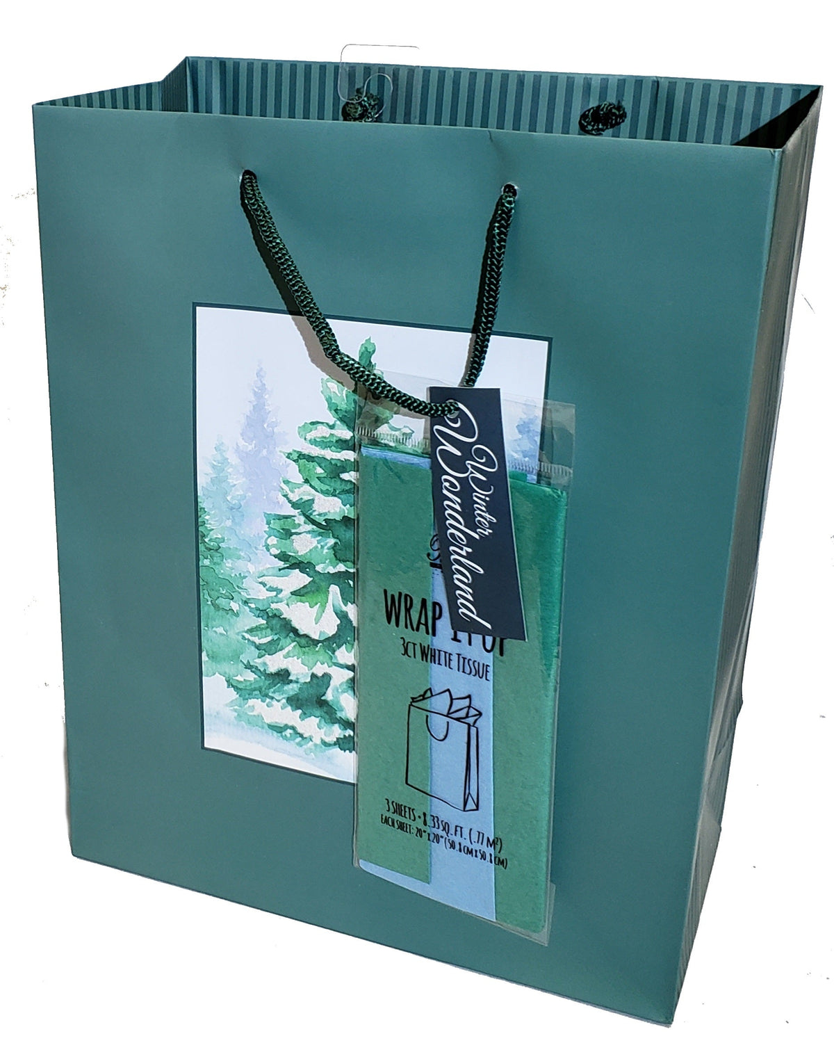 Traditional Gift Bag With Matching Tissue - Large - Forest Tree