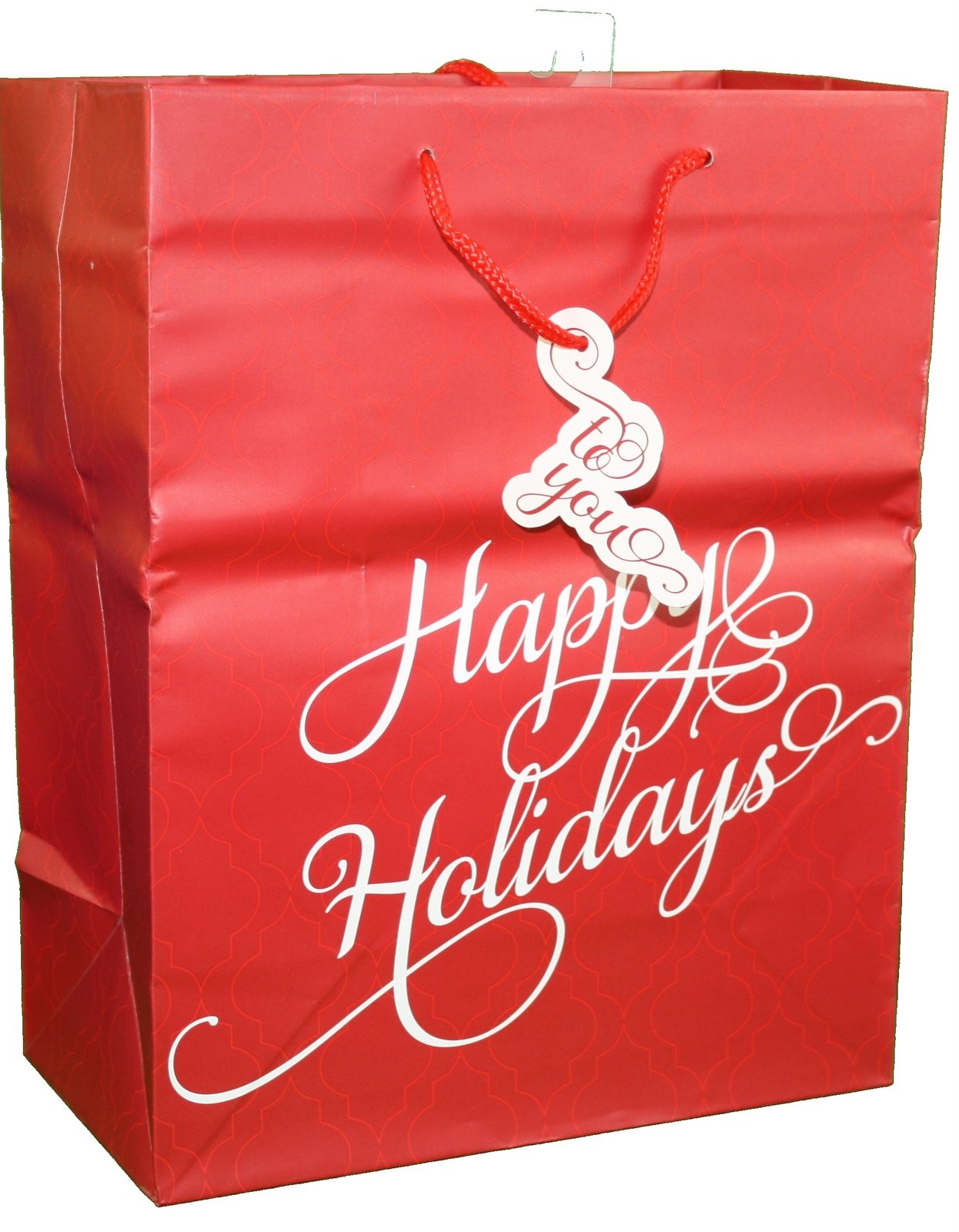 Traditional Lettering Gift Bag - Merry Christmas Red Large