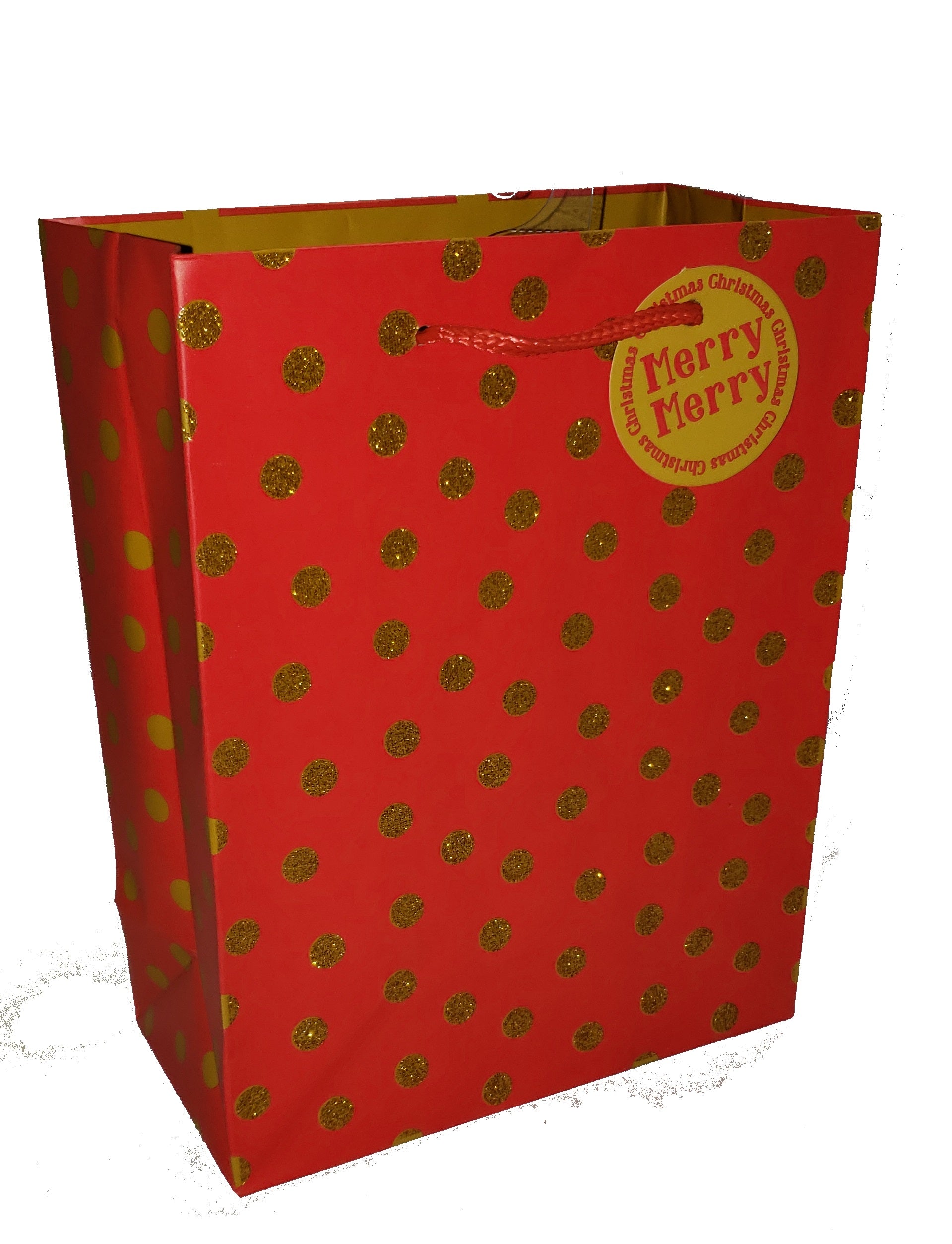 Traditional Medium Holiday Gift Bags - Candy Cane Bow