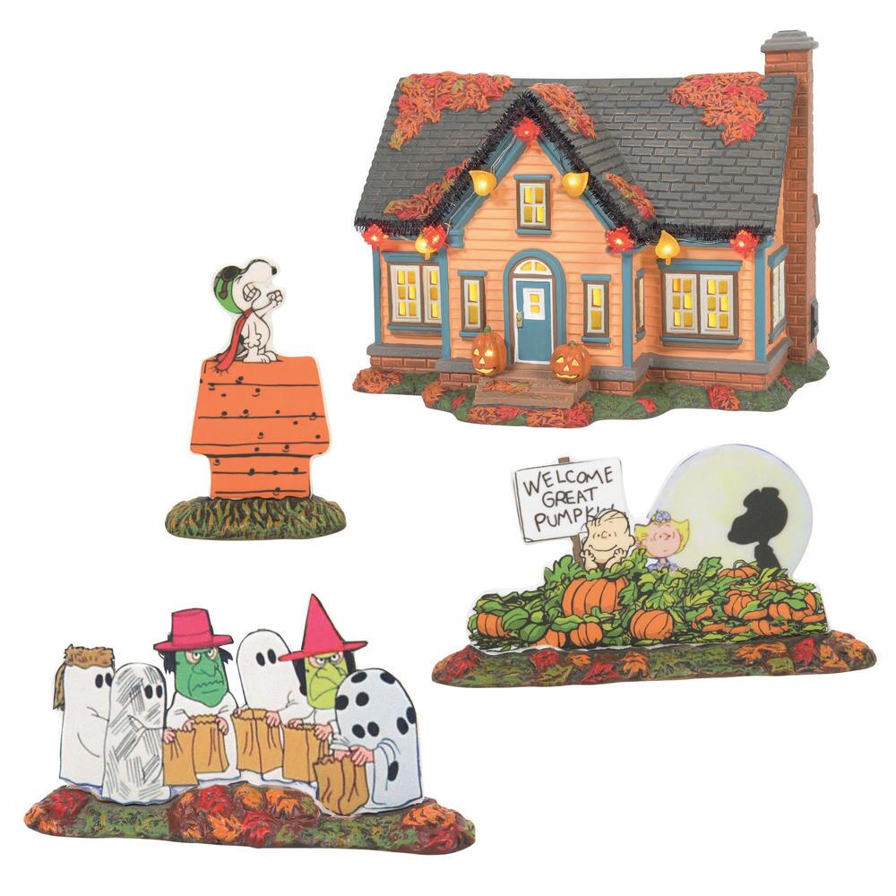 Trick or Treat Lane - Peanuts - 4 Piece Set