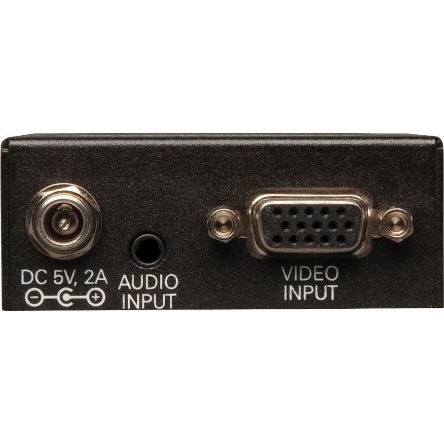 Tripp Lite 2-Port Vga With Audio Over Cat5/Cat6 Extender Splitter, Box-Style Transmitter With Edid, 1920X1440 At 60Hz, Up To 305 M (1,000-Ft.)