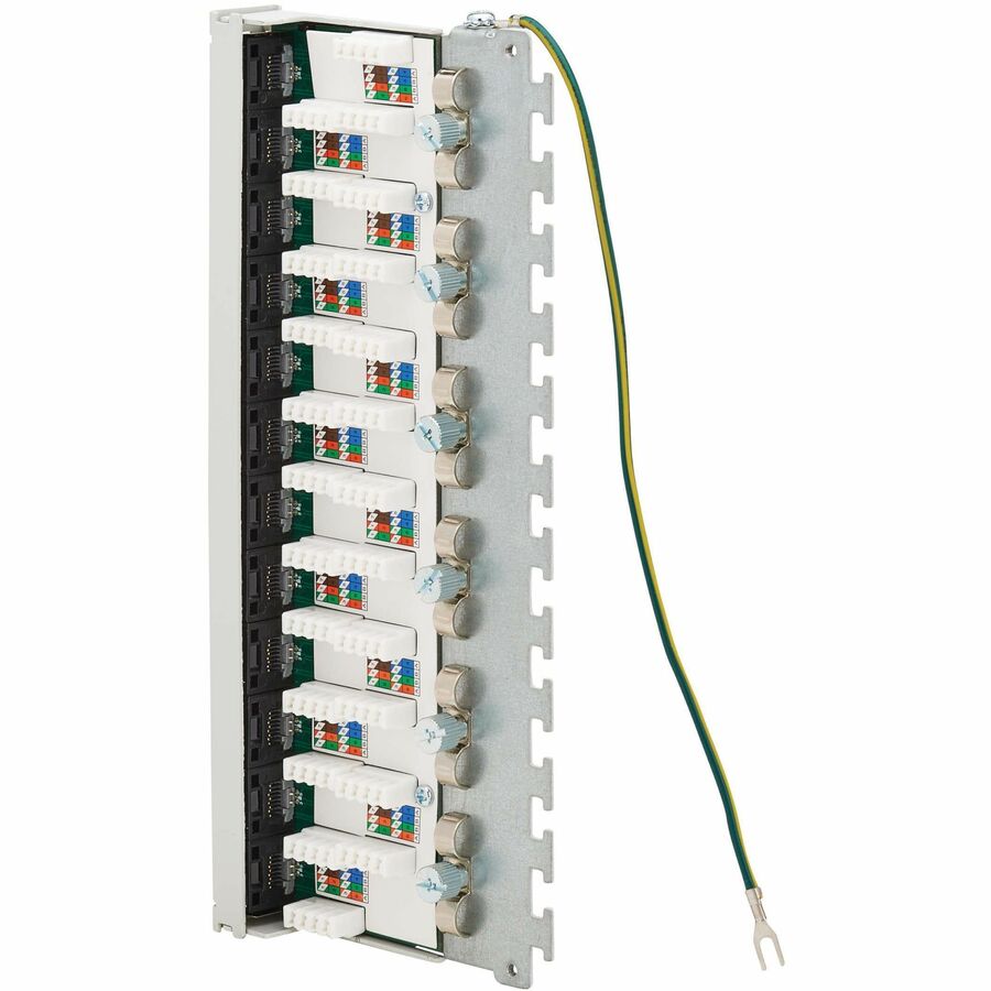 Tripp Lite Cat6a STP Patch Panel, 12 Ports, DIN Rail or Wall Mount, TAA - 12 Port(s) - 12