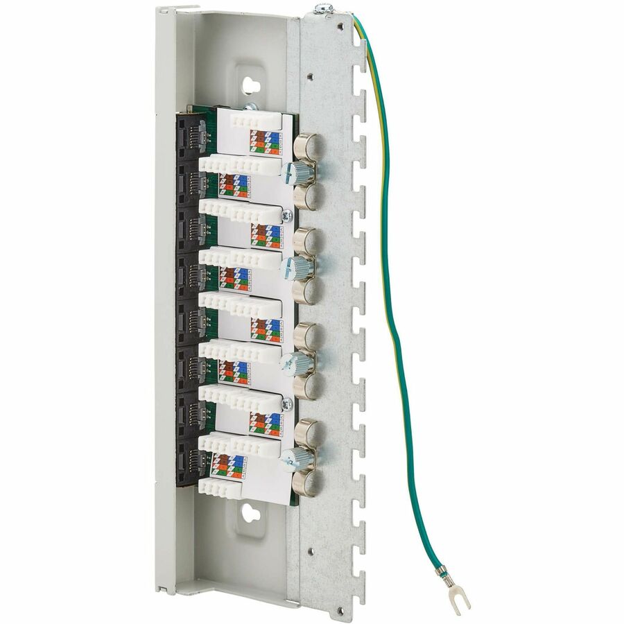 Tripp Lite Cat6a STP Patch Panel, 8 Ports, DIN Rail or Wall Mount, TAA - 8 Port(s) - 8 x