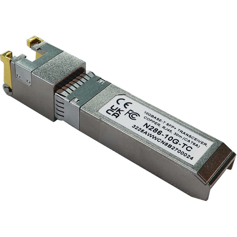 Tripp Lite Cisco-Compatible SFP+ Transceiver - 10Gbps, Copper, RJ45, Cat6a, 98 ft. (30 m)