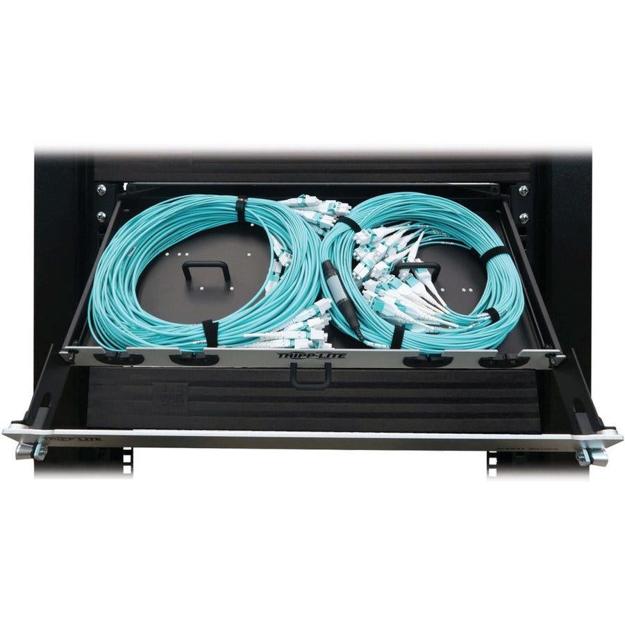 Tripp Lite Preloaded Fiber Panel, 1U - 2X (12X Lc/Lc Duplex M/M) 24F Trunk Cables, Om4 Multimode, 20 M (65.6 Ft.)
