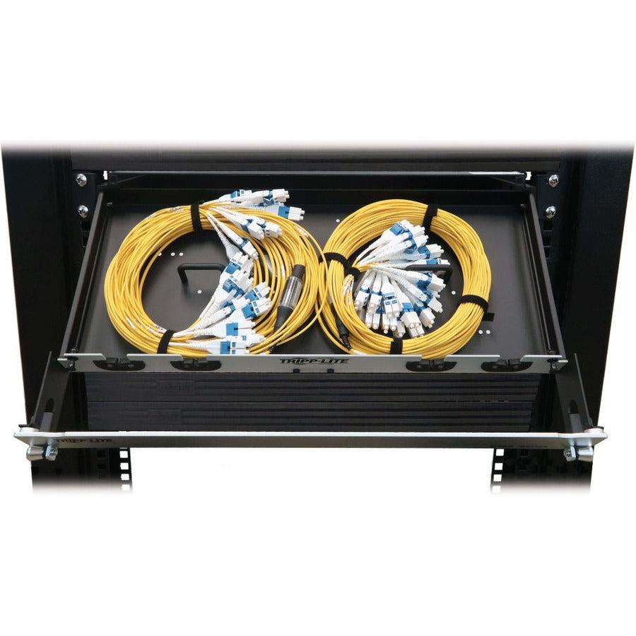 Tripp Lite Preloaded Fiber Panel, 1U - 2X (12X Lc/Lc Duplex M/M) 24F Trunk Cables, Os2 Singlemode, 10 M (32.8 Ft.)