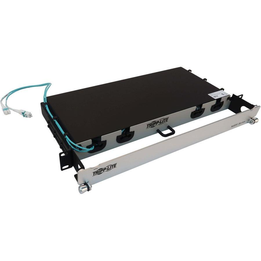 Tripp Lite Preloaded Fiber Panel, 1U - 8X Lc/Lc Duplex Cables (M/M), Om4 Multimode, 10 M (32.8 Ft.)