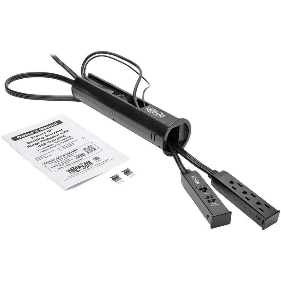 Tripp Lite Tlp310Dmusb Surge Protector Black 3 Ac Outlet(S) 120 V 3.048 M