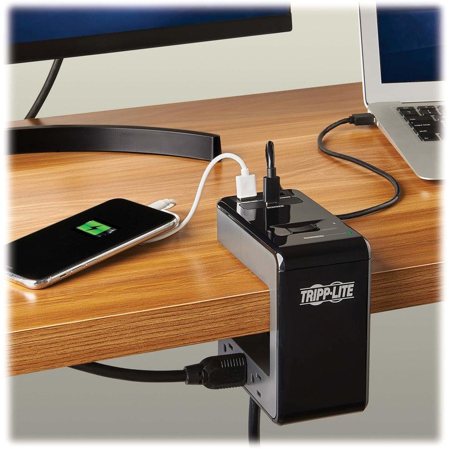 Tripp Lite Tlp648Ucbam Surge Protector Black, Grey 6 Ac Outlet(S) 120 V